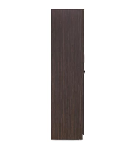 Image of Axel 2-Door Wardrobe | Engineered Wood | Elegant & Sturdy | Choco Walnut Finish | Water & Scratch Resistant | Knock Down | 3 Years Warranty