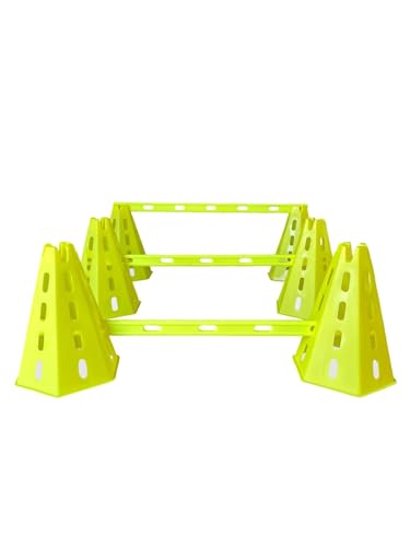 Arriba Sports Cone Hurdle Set; Training Cones and Agility Poles: Agility Training Set; 12 Cones and 6 Agility Poles with Carry Bag