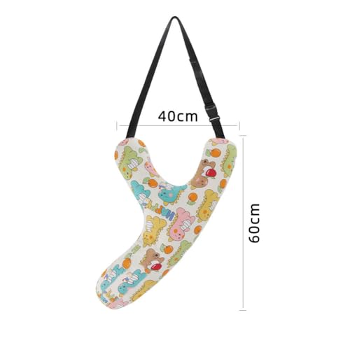 Image of SIQITECHNO Car Travel Pillow H-Shape Seat Pillow Kids Adults Soft Neck Pillow Breathable Head and Body Support Pillow Car Aircraft Sleeping Cushion for Long Journey Road Trip