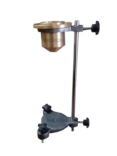 Image of B4 Viscometer | Portable Cup B-4 Liquid Flow Meter Viscometer With Heavy Cast Iron Stand | Viscosity Cup with Stand (Pack of 1) (B4 cup with Stand)