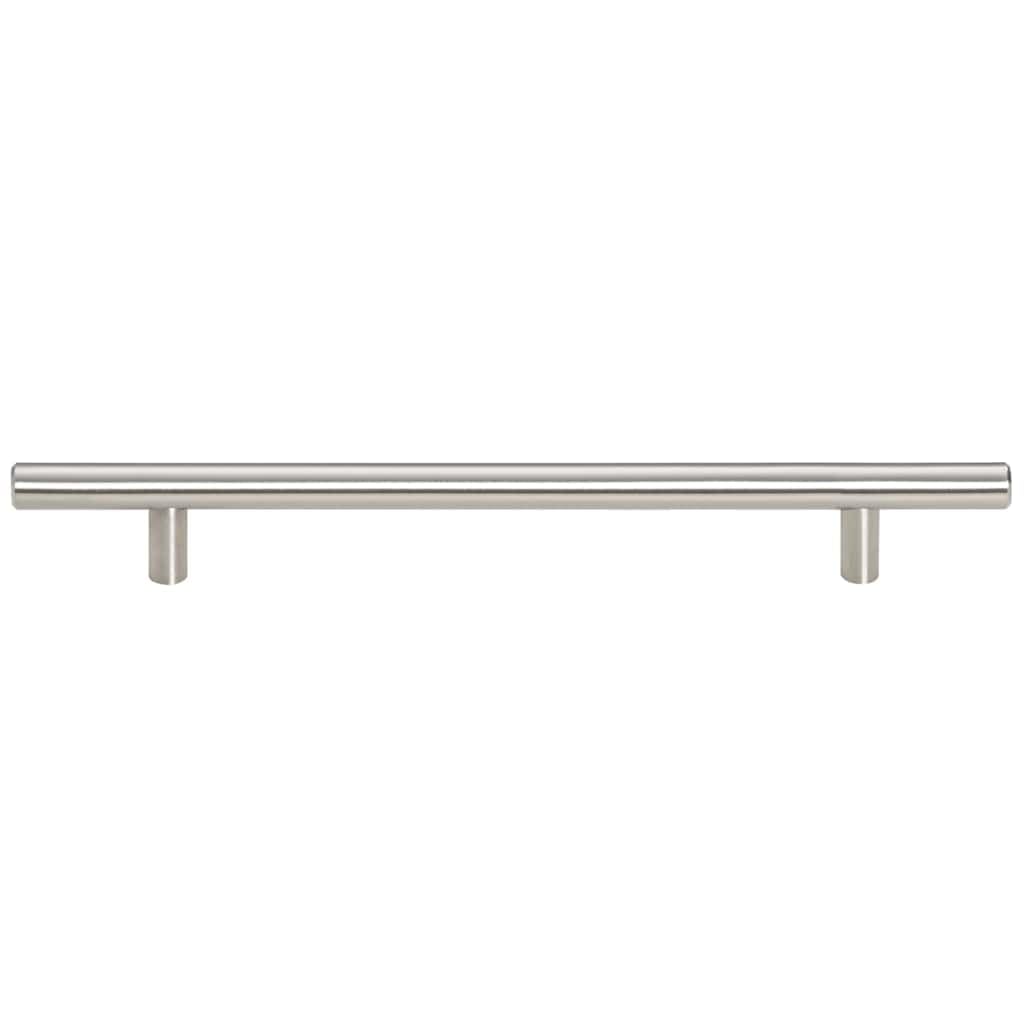 Tiradores para muebles, juego de 5 unidades, color plateado, 192 mm, acero inoxidable, en forma de T, para cocina, baño, salón, pasillo, armario, moderno