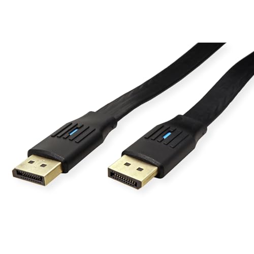 VALUE Flat DisplayPort Cable, v1.4, DP ST - ST, Black, 1 m - Image 2