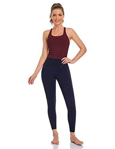 Image of HeyNuts Longline Zeal Bras Medium Impact Wirefree Sports Bras Workout Crop Tank Tops with Removable Pads, A-D Cups