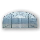 serre tunnel pro 6 m pied droit  Atout Loisir Serre tunnel PRO-500 larg 5 m, Long 8 m, Façade 2 portes simples
