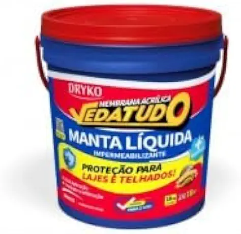 Manta líquida impermeabilizante para lajes e telhados 18 Kg - Vedatudo - Dryko