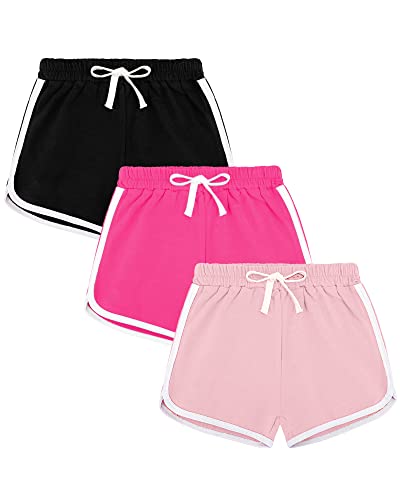 La mejor comparación de Pantalones cortos deportivos para Niña que Puedes Comprar On-line. 49 BOOPH - Pantalones cortos deportivos para niñas (3 unidades), Negro Rosa, 12-14 años