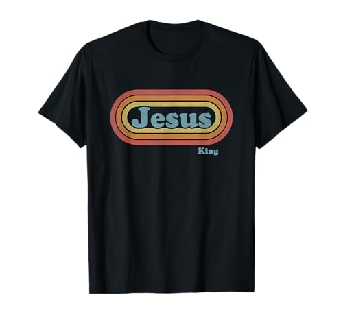 Jesús - Rey - Cristian Retro Vintage Faith & Fortaleza Camiseta