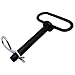 YuGtcen 5/8x4 inch Hitch Pin, Tractor Towing Hitch Pin and Clip, Black Handle Trailer Hitch Pin Gate Pins for Towing RV, Truck, Boat, Car, Tractor