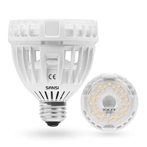 Lampada LED per piante a spettro completo: a differenza di altre lampade per piante che sono costituite da chip rossi e blu, la lampada per crescita della flora SANSI mescola tutte le lunghezze d'onda da 380 a 780 nm (rosso, blu, verde, infrarossi) in qualsiasi lampada a LED. Questa tecnologia avanzata garantisce una distribuzione uniforme della luce e una percentuale di spettro più appropriata. Per la crescita delle piante è necessaria solo una lampada SANSI.