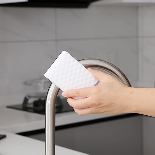 Magic Sponges Cleaning Eraser,2X Longer Lasting Extra Durable Melamine Sponge Foam Cleaning Pads for Kitchen Bathroom Wall Cleaner (3.93x2.36x0.79in,10 Pcs)
