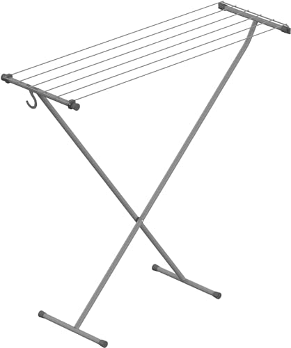 Rörets Sèche-Linge Compact Crochet de Rangement - Pratique et Stable (Gris)