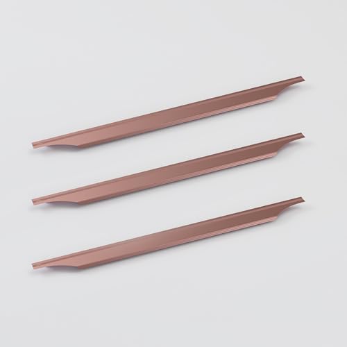 Image of Plantex Profile Handle for Kitchen Cabinet /28 Inch Aluminium Drawer Profile Handle /Wardrobe Pull Handle for Home /Office /Hotel - Pack of 3 (Rose Gold)