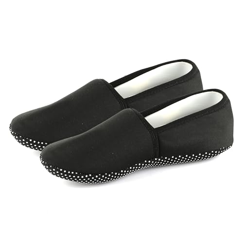 Image of Footmate Ankle Length Slipper Socks For Womens 2 Pair Pack - Cotton Blend Slipper Shoes For Outdoor, Indoor, Home & Office | Anti Skid Socks Slipper Daily Use Booties