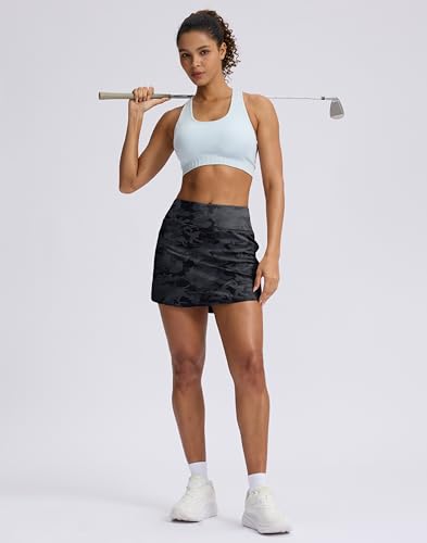 Image of SANTINY Skorts for Women with Pockets High Waisted Golf Skirts with Shorts A Line Athletic Tennis Skirt for Casual Pickleball