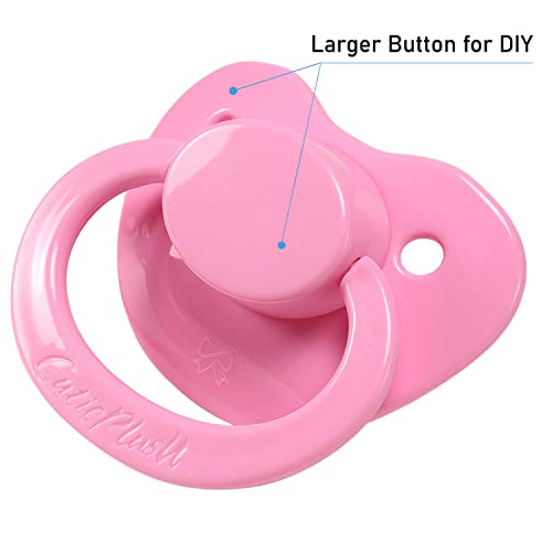Image of CutiePlusU Adult Sized Pacifier Large Shield Pink