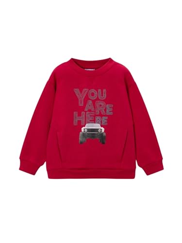 Mayoral Car Print Pullover for Boys Red