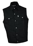 WESTERN-SPEICHER Jeansweste Herren Denim Light Biker Weste Kutte schwarz Größe 2XL