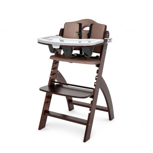 Image of Beyond Junior Y High Chair - Mahogany Wood - Soft Mocha