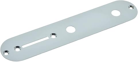 Dopro Tele Guitar Control Plate with 25/64" Diameter Pot Holes for Telecaster Guitar with CTS Pots Chrome
