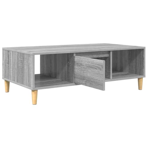 Mokuyary Couchtisch Graues Sonoma 102 x 55 x 35 cm Holzwerkstoff, Wohnzimmertisch Couch Tisch für Wohnzimmer, Büro, Kleine Räume Sofatisch – Bild 6