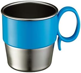 Innobaby Din Din Smart Stainless Steel Cup (9 oz) with Handle for Babies, Toddlers and Kids. BPA Free, Blue