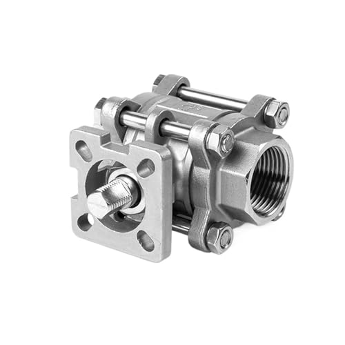 Vanne inox 316L DN25 trois pièces usinée haute précision