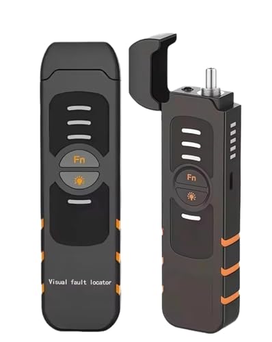 Comprobador de Fibra Óptica FTTH, Localizador Visual de Fallas 15 km, Laser Fibra Optica con Interfaz FC/SC/ST de 2,5 mm, 3 Niveles Ajustables, USB, para Mantenimiento de Redes de Fibras Óptica
