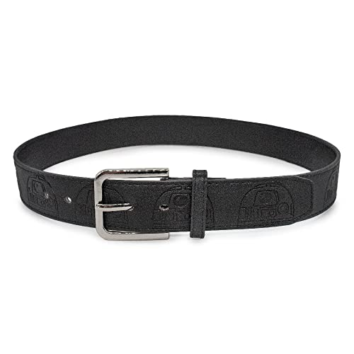 Buckle-Down unisex-adult Star Wars Belt, Vegan Leather Belt, R2-d2 Head Embossed