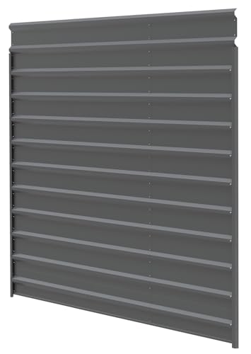 Arrow 15' x 9' One-Sided Carport Enclosure Wall Kit for 7' or 9' Carports, Heavy-Duty Galvanized Steel Carport Enclosure Panel, 1 Wall, Charcoal -  ECL1509CCX1