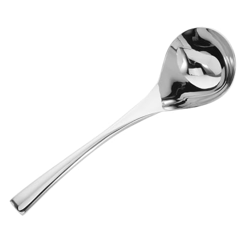 FUNOMOCYA Small Soup Ladle Stainless Steel Spoon Mirror Polished 8.3 Inches Dishwasher Safe Silver