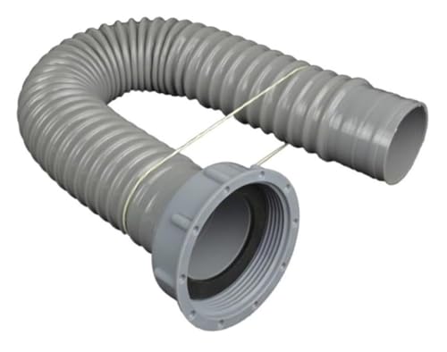 Colador de desagüe for fregadero de cocina con manguera de aguas residuales de 58 mm, conector de drenaje de alcantarillado, accesorio de fontanería flexible de PP y PVC(80cm)