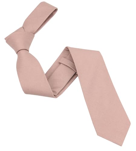 Image of Mens Solid Linen Ties - Slim Pattern Necktie for Men Wedding Groomsmen