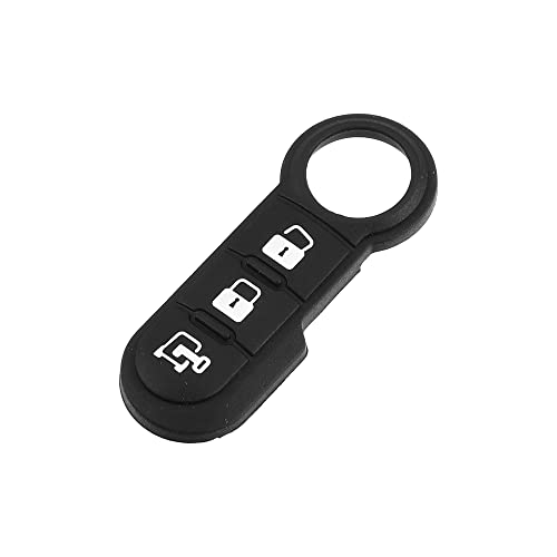 X AUTOHAUX Bouton de Remplacement pour Coque de clé pour Fiat 500 500X 500L Télécommande 3 Boutons Pad Motif B Cover