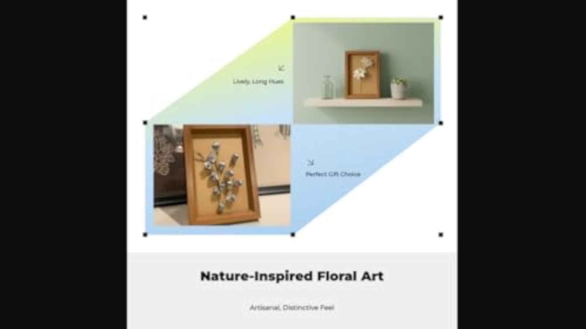 Three-Dimensional Flower Wall Art, Handmade Decor