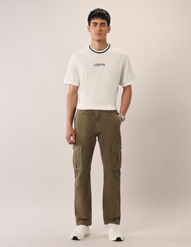 Image of U.S. Polo Assn. Denim Co. Mid Rise Straight fit Twill Cargos UDTRO0258