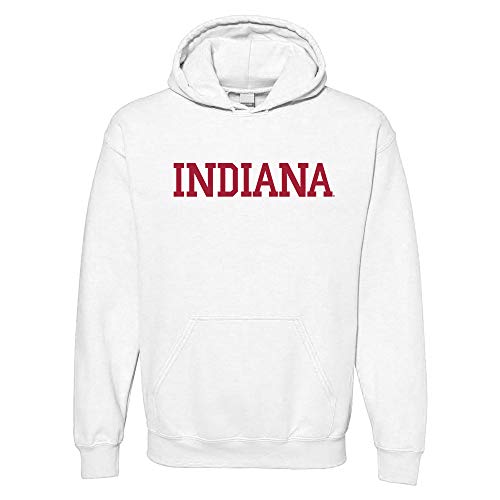 UGP Campus Apparel AH01 - Indiana Hoosiers Basic Block Hoodie - 2X-Large - White