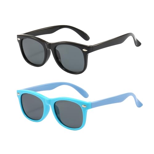 Image of FANNYGO 3 Pack Kids Sunglasses for Boys Girls Kid children's Polarized Sunglasses Age 3-10