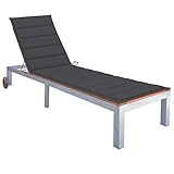 Es perfecto para tomar el sol, descansar o simplemente tomar una siesta en tu jardín, patio o balcón.Esta tumbona está hecha de madera maciza de acacia y acero galvanizado, por lo que es resistente y estable