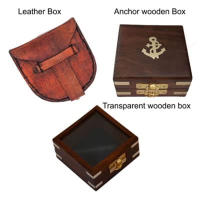 Brújula grabada de latón estilo antiguo para regalo personalizado, diámetro 3 pulgadas miniatura 5