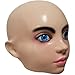 Xanmmdylum Realistic Women Face Latex Masks,Masquerade Mask for Women, Halloween Cosplay Costume Mask Props, Adult