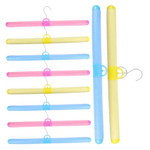 MUCKLILY Flexible Foam Hangers for Adults and Children Plastic Pant Hangers Rubber Grip for Wedding Closet Hooks