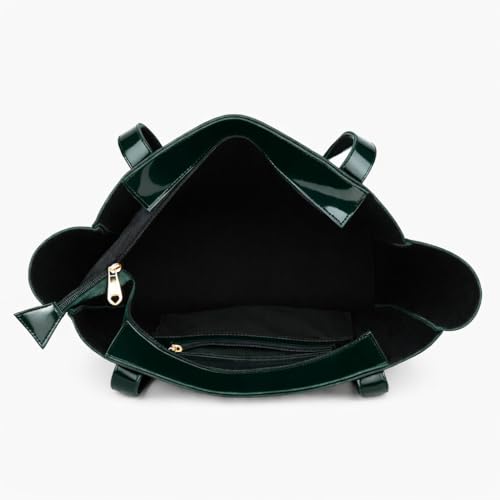 Image of Carrylux ShinyAura Women's Tote Bag, Large Glossy Handbag, Shoulder Bag for Office & Casual Use
