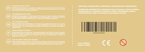 WOODTASTIC Rummy Holz Spiel - Hochwertiges Brettspiel aus Massivem Buchenholz mit 106 Robusten Kacheln