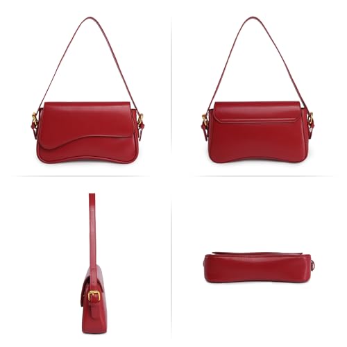 Image of PU Leather Tote Bag for Women with 2 Removable Straps and Zipper Closure