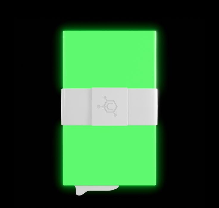 Image of CODE 118 Wallet for Men - Slim Minimalist Aluminum Smart Wallet with RFID Blocking - Compact cash and Credit card holder with Pop Up Ejector (Classic, Glow)