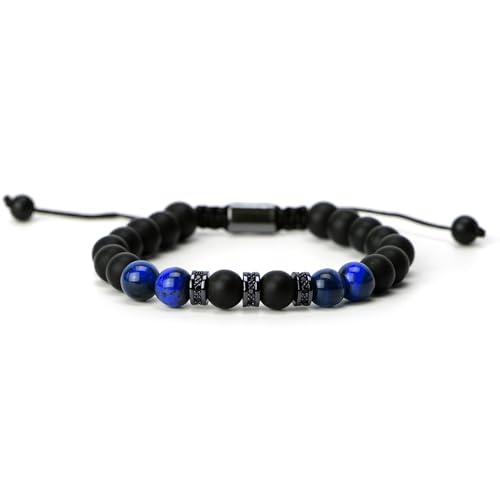 ZukZythepsor Pulsera de ojo de tigre ajustable para hombre, piedra natural con cuentas, regalo para marido, novio, papá (cumpleaños, Navidad, día del padre, San Valentín), Moyenne, Roca, Tiger's Eye ZukZythepsor Pulsera de ojo de tigre ajustable para hombre, piedra natural con cuentas, regalo para marido, novio, papá (cumpleaños, Navidad, día del padre, San Valentín), Moyenne, Roca, Tiger's Eye