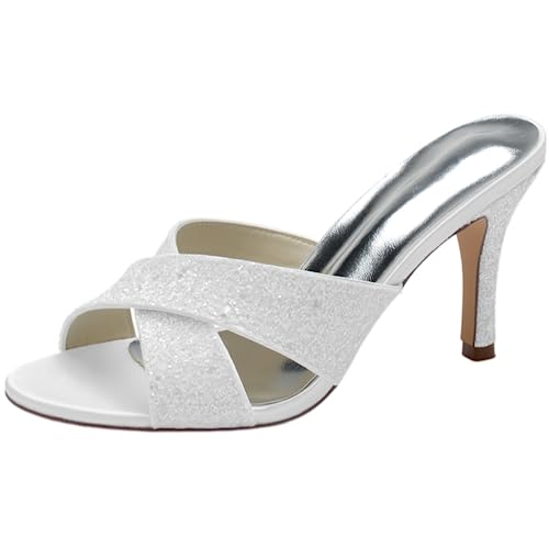Pantoufles à paillettes en PU pour un mariage sophistiqué