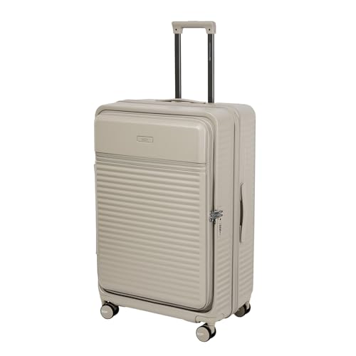Image of VIP FLEX9010 Expandable Check-in Trolley Bag 78cm | Large | Hard Luggage | 8-Wheel Business Travel Suitcase with 15.6 inch Laptop Compatible | Flushed TSA Lock | 3 Years International Warranty (Beige)