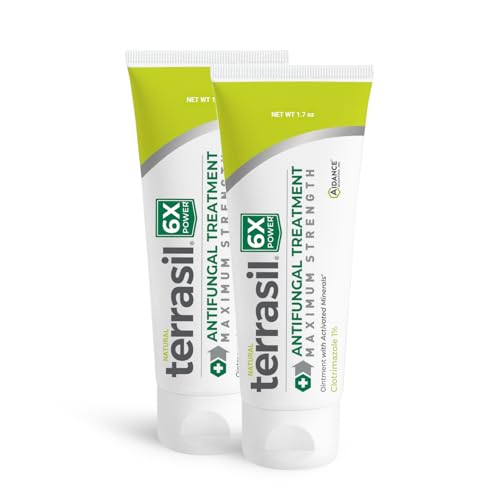 Terrasil® Anti-fungal Treatment MAX - 6X Faster, Doctor Recommended, 100% Guaranteed, All-Natural, Soothing, OTC-Registered Ointment for fungal infections (Two 50 Gram Tube)