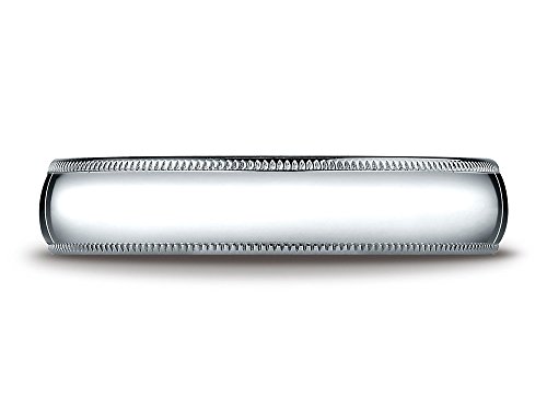 FJC Finejewelers Platinum 5mm Slightly Domed Traditional Oval Wedding Band/Ring with Milgrain2